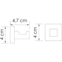 Крючок WasserKRAFT Rhin Хром арт-K-8723 — фото 3, Крючки для полотенец