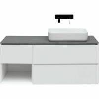 Товар: Тумба под раковину Allen Brau Infinity 120 R 1.21007.WM подвесная Белая матовая - фото 2 Тумба под раковину Allen Brau Infinity 120 R 1.21007.WM подвесная Белая матовая — фото 2, Мебель для ванной