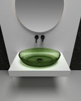 Раковина-чаша Abber Kristall 60 AT2801Emerald Зеленая — фото 4, Раковины накладные