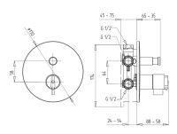 Смеситель для душа Migliore Fortis 18673 с термостатом Хром — фото 2, Смеситель для душа
