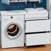 Тумба под раковину СанТа Марс 130 700316 Белая — фото 1, Тумбы под раковину