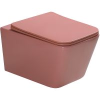 Унитаз SantiLine SL-5007P подвесной Персиковый матовый с сиденьем Микролифт — фото 1, Подвесные унитазы