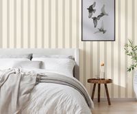 Обои Zambaiti Parati Tradizione Italiana 2025 Z21743 Винил на флизелине (0,53*10,05) Бежевый, Полоса — фото 2, Обои для стен