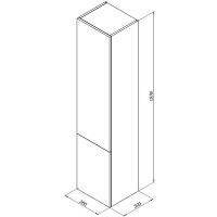 Товар: Шкаф пенал Aquanet Алвита 35 L 249618 подвесной Серый антрацит - фото 4 Шкаф пенал Aquanet Алвита 35 L 249618 подвесной Серый антрацит — фото 4, Пеналы для ванной комнаты