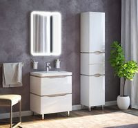 Шкаф пенал Corozo Бостон 35 SD-00000910 Белый Антик — фото 3, Мебель для ванной