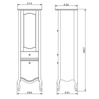 Товар: Шкаф пенал Migliore Impero 48 L 26652 Бежевый - фото 3 Шкаф пенал Migliore Impero 48 L 26652 Бежевый — фото 3, Пеналы для ванной комнаты