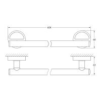 Полотенцедержатель FBS Luxia LUX 032 Хром — фото 2, Полотенцедержатели