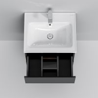 Тумба под раковину AM.PM X-Joy 55 M85AFHX0552BM подвесная Черная матовая — фото 4, Мебель для ванной