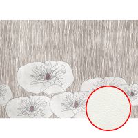 Фреска Ortograf Grafika Natura 31551 Фактура флок FLK Флизелин (3,8*2,7) Коричневый/Белый, Цветы/Абстракция — фото 1, Фрески