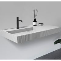 Товар: Раковина Abber Stein 120 AS2628 Белая матовая - фото 4 Раковина Abber Stein 120 AS2628 Белая матовая — фото 4, Раковины подвесные