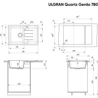 Товар: Кухонная мойка Ulgran Quartz Gerda 780-07 Уголь - фото 4 Кухонная мойка Ulgran Quartz Gerda 780-07 Уголь — фото 4, Кухонные мойки