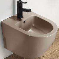 Биде CeramaLux В2342BDMC подвесное Капучино матовое — фото 1, Биде