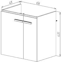 Тумба под раковину VIANT Мюнхен 70 VMUN70COBEL-T2STP подвесная Белая матовая — фото 4, Мебель для ванной