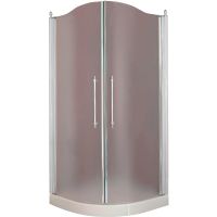 Душевой уголок Migliore Diadema 90x90 22682 профиль Хром стекло матовое — фото 1, Душевые уголки четверть круга