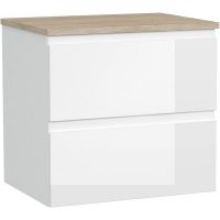 Тумба под раковину Cersanit Moduo 60 SB-SZ-MOD60-BL/Wh подвесная Белая — фото 1, Тумбы под раковину