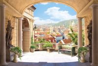 Товар: Фреска Ortograf Городской пейзаж 6615 Фактура флок FLK Флизелин (4*2,7) Бежевый/Зеленый, Город/Пейзаж - фото 2 Фреска Ortograf Городской пейзаж 6615 Фактура флок FLK Флизелин (4*2,7) Бежевый/Зеленый, Город/Пейзаж — фото 2, Фрески