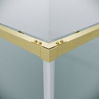 Душевой уголок Grossman Galaxy 110х70 300.K33.01.1170.32.00 профиль Золото сатин стекло прозрачное — фото 7, Прямоугольные душевые уголки