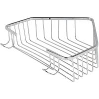 Полка корзина Viko V-751 угловая Хром — фото 1, Полки для ванной и душа