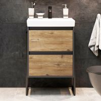 Товар: Тумба с раковиной STWORKI Кронборг 55 477704 Светлое дерево Серая - фото 2 Тумба с раковиной STWORKI Кронборг 55 477704 Светлое дерево Серая — фото 2, Мебель для ванной