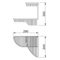 Товар: Полка корзина Art&Max AM-G-2822-Br Бронза - фото 2 Полка корзина Art&Max AM-G-2822-Br Бронза — фото 2, Полки для ванной и душа