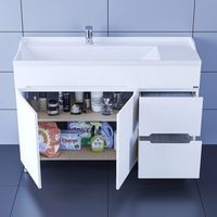 Тумба под раковину СанТа Лондон 120 224031 Белая — фото 4, Тумбы под раковину