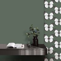 Обои Andrea Rossi Cheradi 54401-5 Винил на флизелине (1,06*10,05) Зеленый, Бабочки — фото 3, Обои для стен