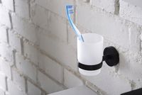 Стакан для зубных щеток Bemeta Dark 104110010 Черный — фото 2, Мыльницы