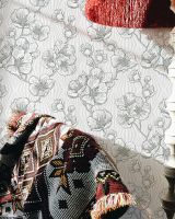 Обои Solo Anemone 168544-21 Винил на флизелине (1,06*10,05) Белый/Серый, Геометрия/Цветы — фото 4, Обои для стен