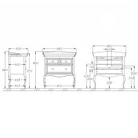 Тумба под раковину Opadiris Валери 85 00-00006801 Белая матовая — фото 5, Мебель для ванной