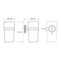 Стакан для зубных щеток Bemeta Stella 166110012 Хром — фото 2, Мыльницы