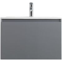 Тумба под раковину Art&Max Latina 60 AM-Latina-600-1C-SO-GM подвесная Серая матовая — фото 2, Мебель для ванной