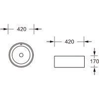 Раковина-чаша Ceruttispa 42 CR7022 9859 Белая — фото 6, Раковины накладные