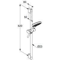 Душевой гарнитур Kludi Dive 6961005-00 Хром — фото 2, Душевые гарнитуры