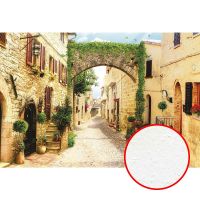 Фреска Ortograf Городской пейзаж 6585 Фактура бархат FX Флизелин (4*2,7) Бежевый/Зеленый, Город — фото 1, Фрески