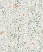 Обои Grandeco Universe 4 UR 3303 Винил на флизелине (1,06*10,05) Зеленый/Голубой/Розовый, Цветы/Листья — фото 2, Обои для стен