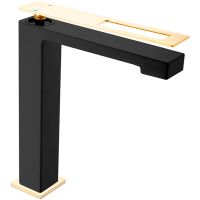 Товар: Смеситель для раковины Boheme Q 142-BG Черный Золото - фото 2 Смеситель для раковины Boheme Q 142-BG Черный Золото — фото 2, Смесители