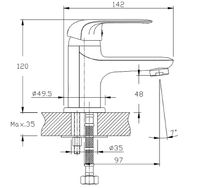 Товар: Смеситель для раковины Orange Iris M41-021cr Хром - фото 9 Смеситель для раковины Orange Iris M41-021cr Хром — фото 9, Смесители