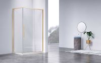 Душевой уголок Vincea Slim-N 130x80 VSR-4SN8013CLG профиль Брашированное золото стекло прозрачное — фото 3, Прямоугольные душевые уголки