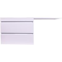 Тумба под раковину Style Line Даллас Люкс Plus 140 L СС-00002386 подвесная Белая — фото 1, Тумбы под раковину