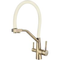 Смеситель для кухни Viko V-5832 Бронза Белый — фото 1, Смесители