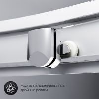 Товар: Душевой уголок AM.PM Gem W90G-401A090WT Профиль матовый хром, стекло прозрачное - фото 8 Душевой уголок AM.PM Gem W90G-401A090WT Профиль матовый хром, стекло прозрачное — фото 8, Душевые уголки четверть круга