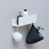 Металлическая полка Aquanet Магнум 40 302230 Белая матовая — фото 4, Полки для ванной и душа