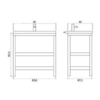 Товар: Тумба под раковину Creto Provence 85 9-1008V Venge - фото 4 Тумба под раковину Creto Provence 85 9-1008V Venge — фото 4, Мебель для ванной