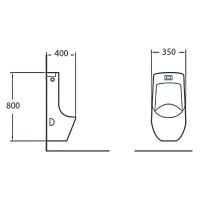Товар: Писсуар SantiLine SL-6002MB Черный матовый с сенсорным смывом - фото 2 Писсуар SantiLine SL-6002MB Черный матовый с сенсорным смывом — фото 2, Писсуары