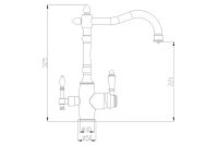 Смеситель для кухни ZorG Steel Hammer SH 812 BLACK BR Черный матовый Бронза — фото 2, Смесители