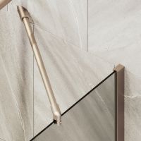 Шторка на ванну Maybah Glass MGV-250-2ш 300x1400 в широком профиле Бронза стекло бронзовое — фото 5, Неподвижные шторки для ванной