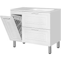 Тумба под раковину Style Line Альба 90 R Люкс Plus ЛС-000010054 Белая — фото 3, Мебель для ванной