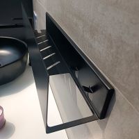 Товар: Металлическая полка Aquanet Магнум 50 274189 Черная матовая - фото 7 Металлическая полка Aquanet Магнум 50 274189 Черная матовая — фото 7, Полки для ванной и душа