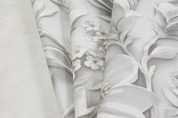 Обои Артекс New Look 6 10981-04 Винил на флизелине (1,06*10,05) Серый, Цветы/Листья — фото 7, Обои для стен