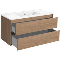 Тумба под раковину Vincea Gio 100 VMC-2G100NO подвесная N.Oak — фото 3, Тумбы под раковину